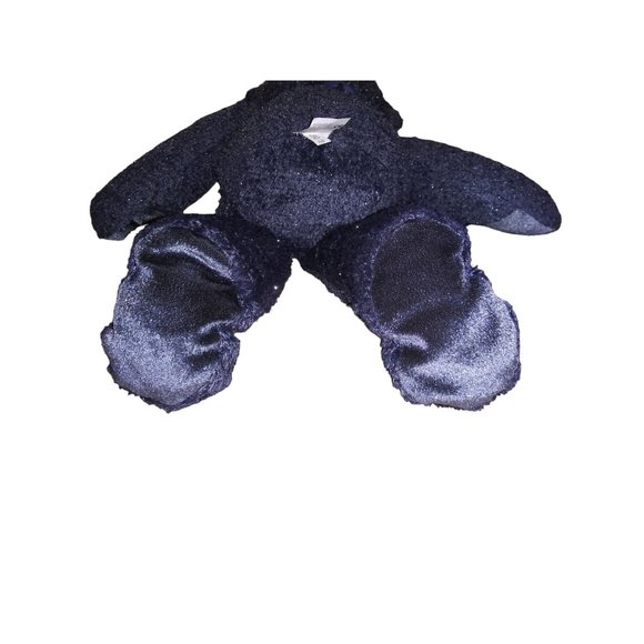 Dakin Applause Sapphire Bear Stuffed Plush Sparkle Blue Holiday Teddy Bear #5620 - Picture 3 of 7